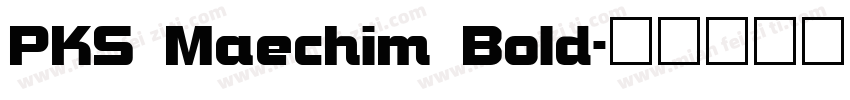 PKS Maechim Bold字体转换